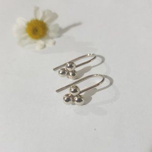 Etsy Efrat dot 14k white gold earrings,bat mitzvah gift, gold drop earrings